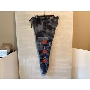 empyre men’s sweat pants jogger M tie dye vertigo roses pockets drawstring